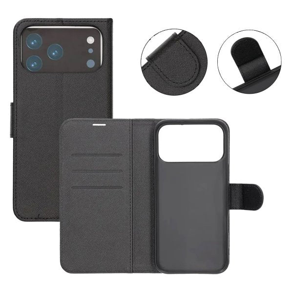 iPhone 17 Pro Fodral med Kortfack Stativfunktion Svart