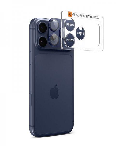 Spigen iPhone 17 Pro Max Kameraskydd Glas.tR EZ Fit Optik Pro XL Blå