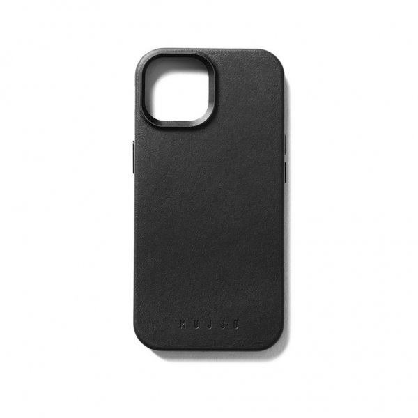 Mujjo iPhone 15 Skal Full Leather Case Svart