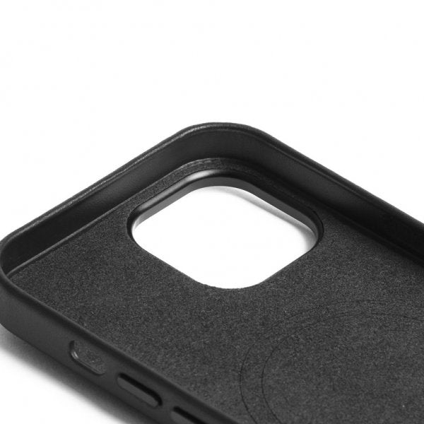 Mujjo iPhone 15 Skal Full Leather Case Svart