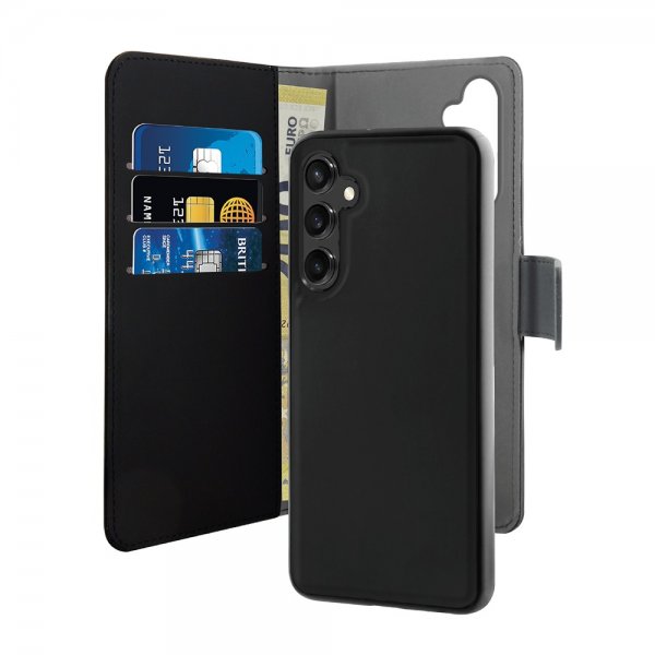 Puro Samsung Galaxy A55 Fodral Wallet Detachable 2 in 1 Svart