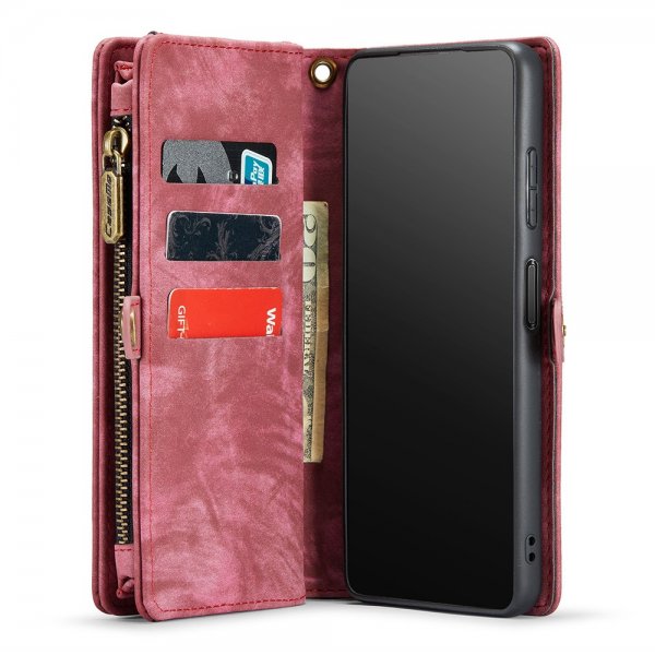 CaseMe Samsung Galaxy A12 Fodral 008 Series Löstagbart Skal Röd