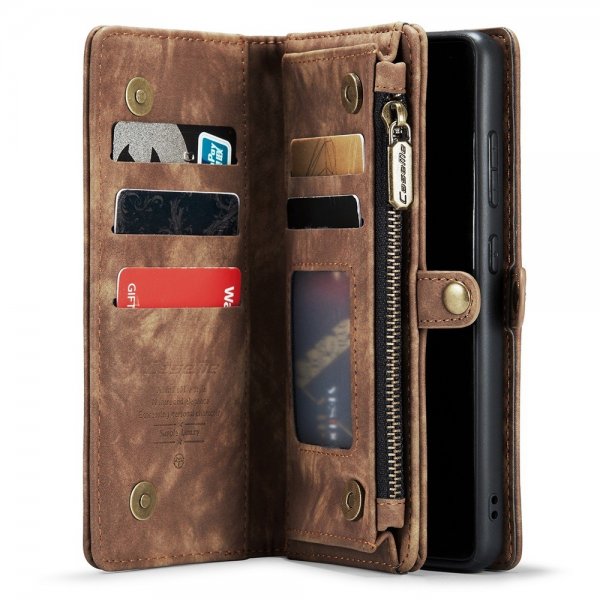 CaseMe Samsung Galaxy S22 Fodral 008 Series Löstagbart Skal Brun