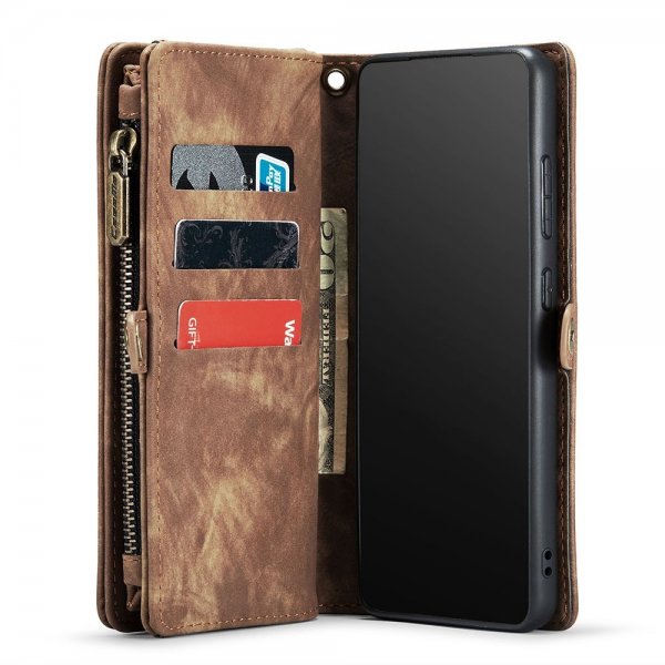 CaseMe Samsung Galaxy S22 Fodral 008 Series Löstagbart Skal Brun