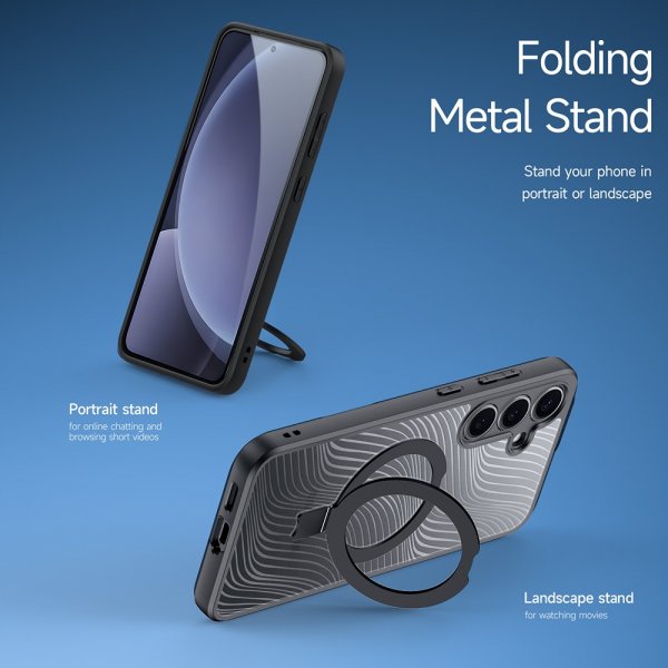 Dux Ducis Samsung Galaxy S25 Skal Aimo Series MagSafe Kickstand Svart