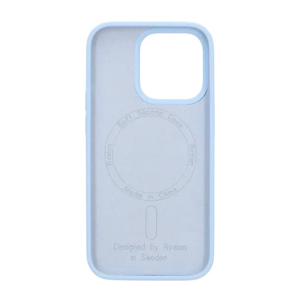 Rvelon iPhone 14 Pro Skal Silikon MagSafe Ljusblå