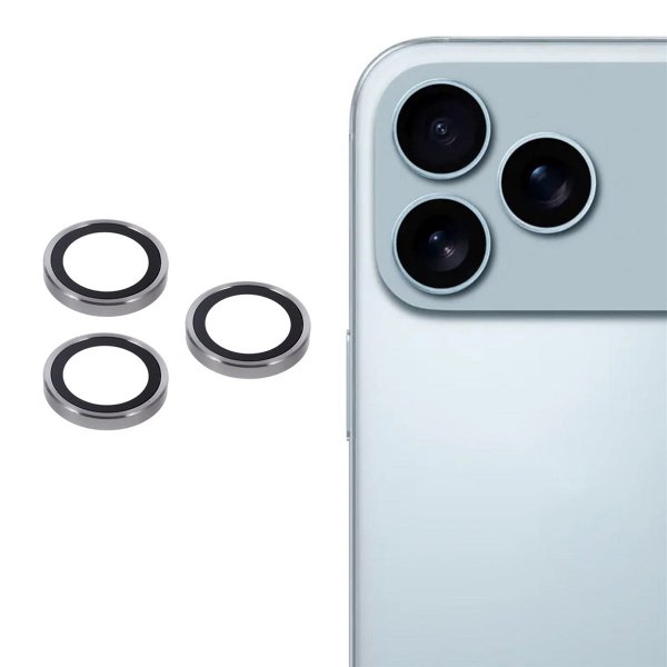 iPhone 17 Pro Max Kameraskydd i Härdat Glas Grå