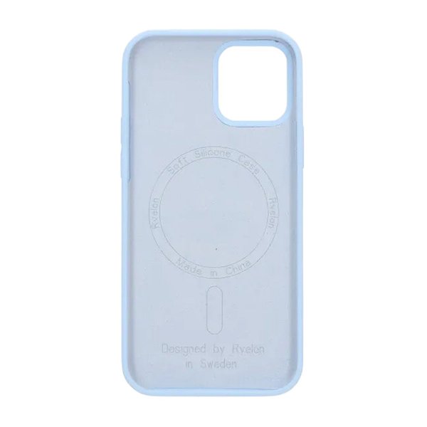 Rvelon iPhone 12/iPhone 12 Pro Skal Silikon MagSafe Blå