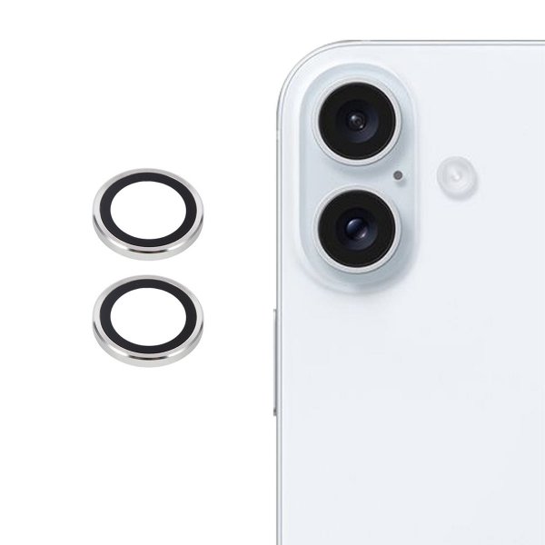 iPhone 17 Kameraskydd i Härdat Glas Silver