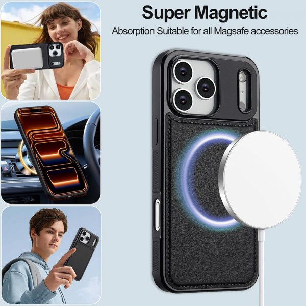 Nordic Covers iPhone 17 Pro Max Fodral med avtagbart MagSafe-skal Raven Black