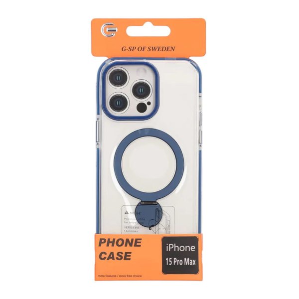 iPhone 15 Pro Max Skal Ringstativ MagSafe Blå