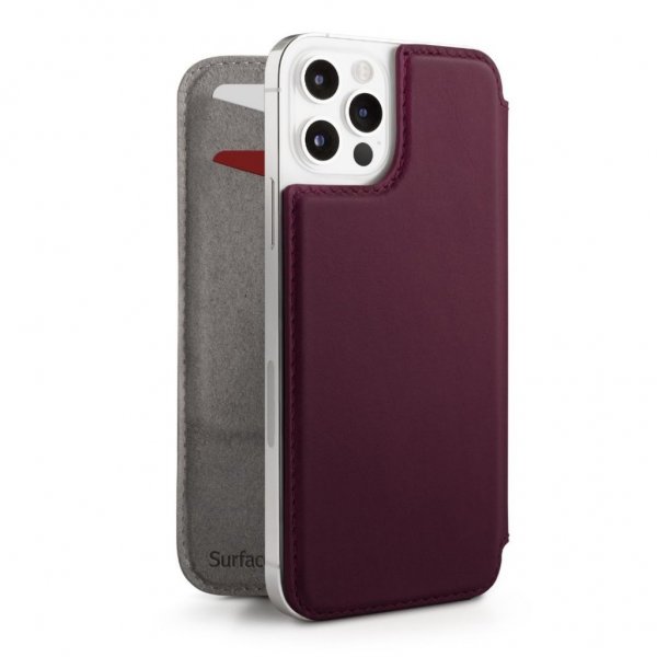 Twelve South iPhone 12 Pro Max Fodral SurfacePad Plommon