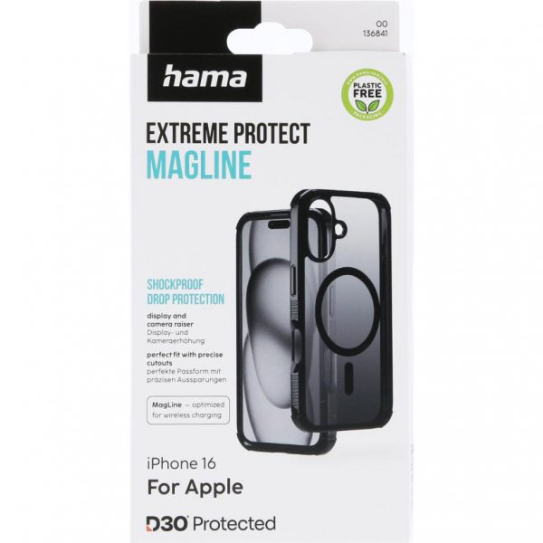 Hama iPhone 16 Skal Extreme Protect MagLine Svart