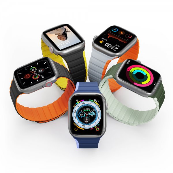 Dux Ducis Apple Watch 38/40/41/42mm Armband LD Series Grå Orange