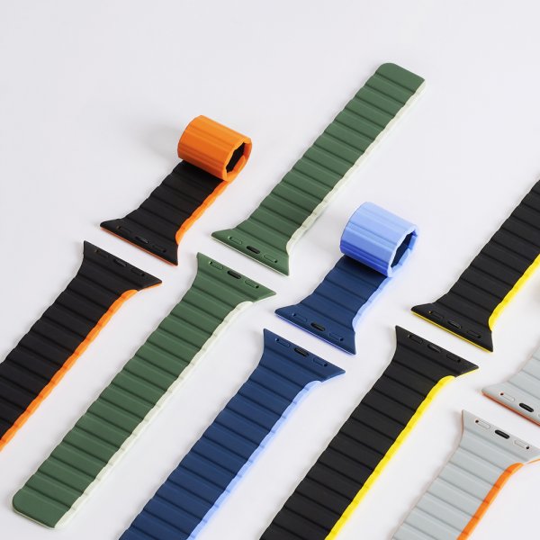 Dux Ducis Apple Watch 38/40/41/42mm Armband LD Series Grå Orange