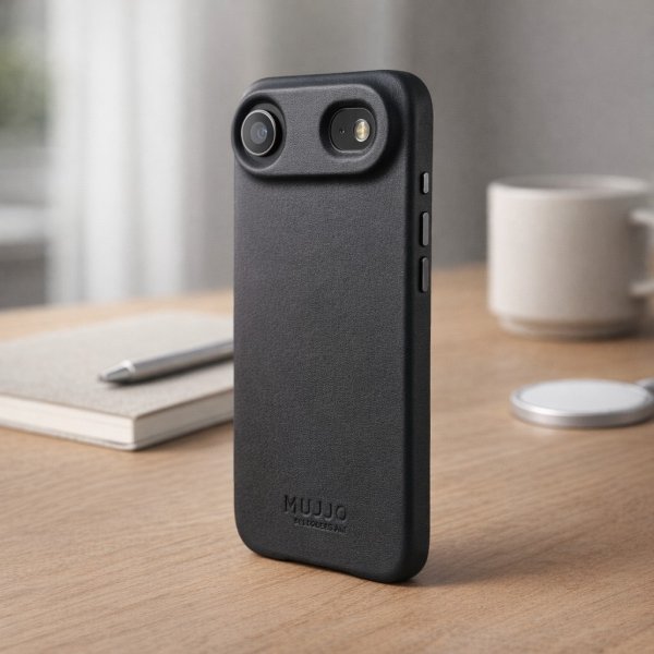 Mujjo iPhone Air Skal Full Leather Case MagSafe Basalt
