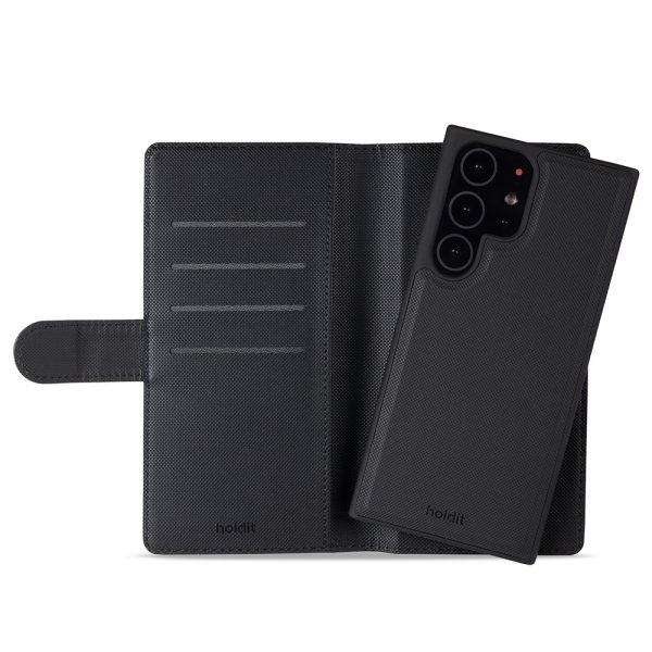 holdit Samsung Galaxy S23 Ultra Fodral Wallet Case Magnet Svart