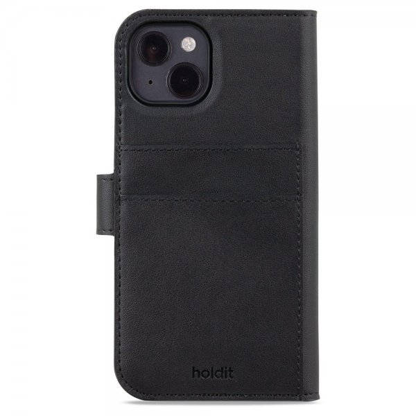 holdit iPhone 13/iPhone 14 Fodral Wallet Case Magnet Plus Black