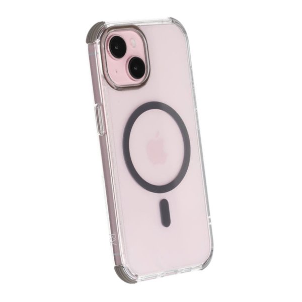 Rvelon iPhone 15 Skal Förstärkta Hörn Grå