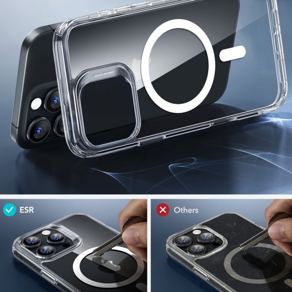 ESR iPhone 16 Pro Skal och Skärmskydd Classic Hybrid MagSafe Set Transparent