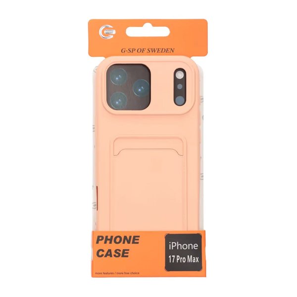 iPhone 17 Pro Max Skal Korthållare Rosa