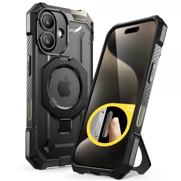 Supcase iPhone 16 Skal UB Grip MagSafe Svart