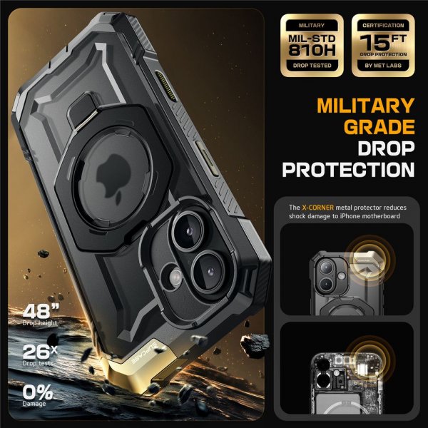 Supcase iPhone 16 Skal UB Grip MagSafe Svart