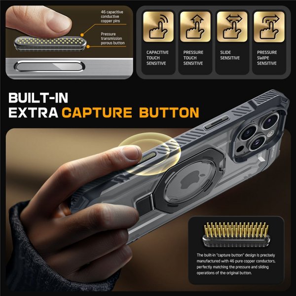 Supcase iPhone 16 Pro Skal UB Grip MagSafe Grå