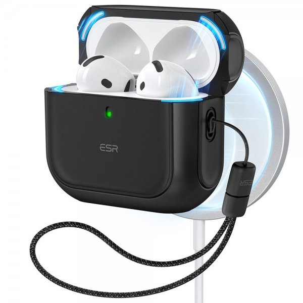 ESR AirPods 4 Skal Orbit Hybrid HaloLock Svart