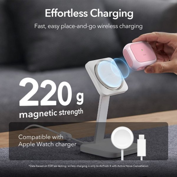 ESR AirPods 4 Skal Orbit Hybrid HaloLock Rosa