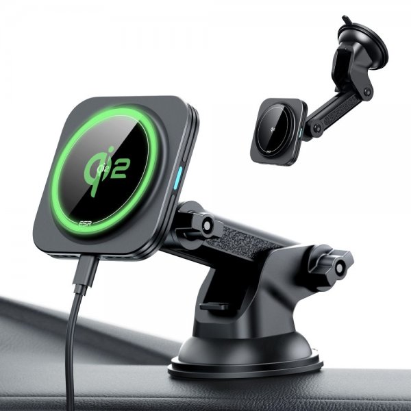 ESR Bilhållare Qi2 Dashboard Wireless Car Charger HaloLock Svart