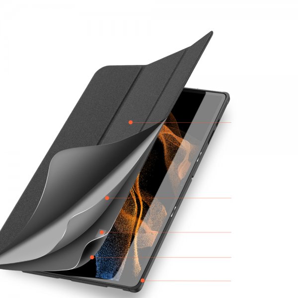 Dux Ducis Samsung Galaxy Tab S8 Ultra/S9 Ultra/S10 Ultra Fodral DOMO Series Svart