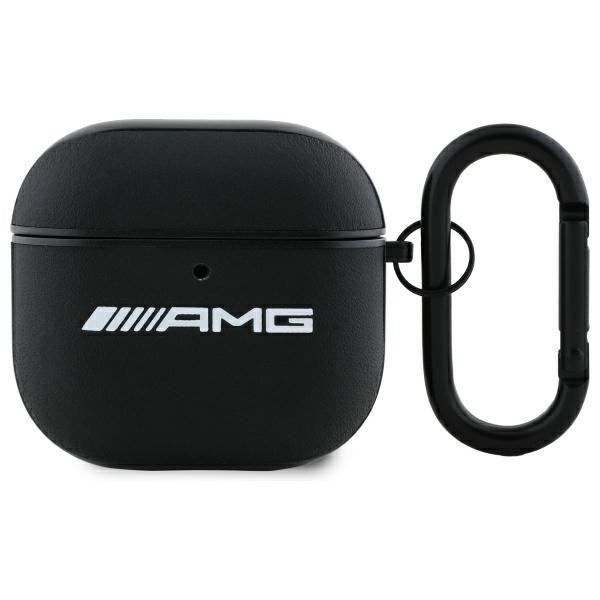Mercedes Benz AirPods 4 Skal Äkta Läder AMG Svart