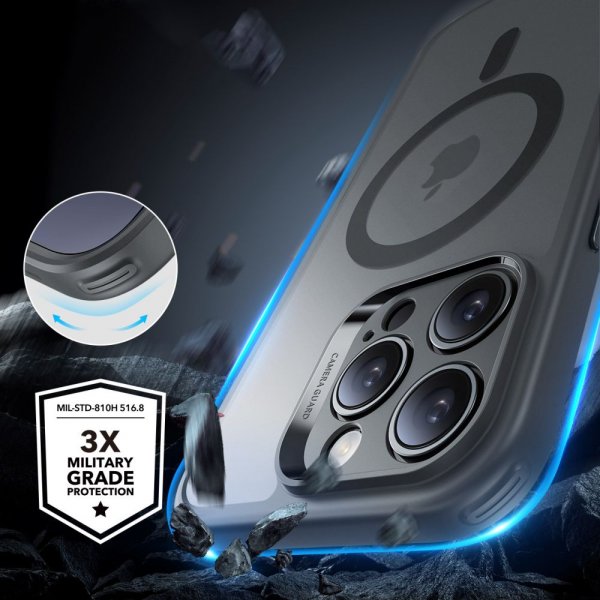 ESR iPhone 16 Pro Max Skal och Skärmskydd Classic Pro MagSafe Set Grå