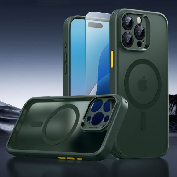 ESR iPhone 16 Pro Max Skal och Skärmskydd Classic Pro MagSafe Set Grön