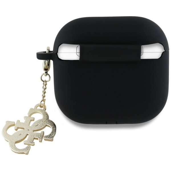 Guess AirPods 4 Skal Classic Logo 4G Charm Svart
