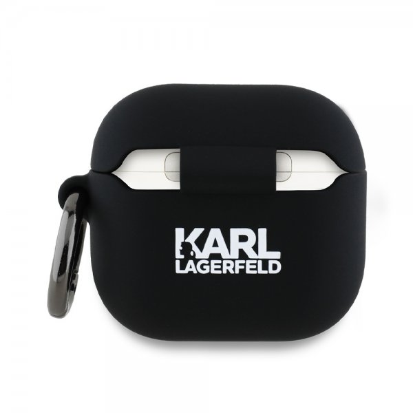 Karl Lagerfeld AirPods 4 Skal Karl & Choupette 3D Svart