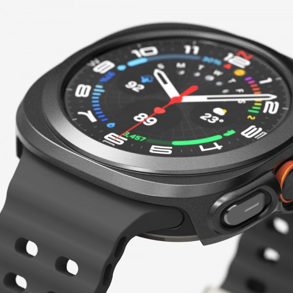 Ringke Samsung Galaxy Watch Ultra 47mm Skal och Skärmskydd Slim & Glass Svart