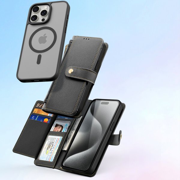 Dux Ducis iPhone 15 Pro Fodral 2-i-1 Lawa Series MagSafe Svart