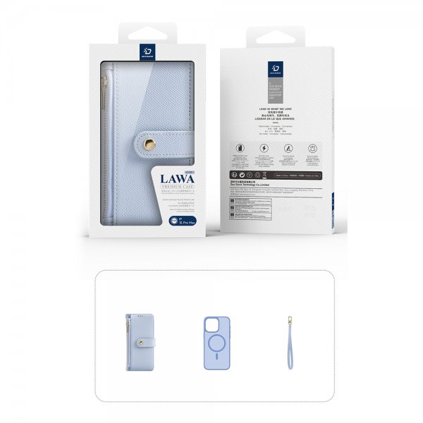 Dux Ducis iPhone 15 Pro Fodral 2-i-1 Lawa Series MagSafe Blå