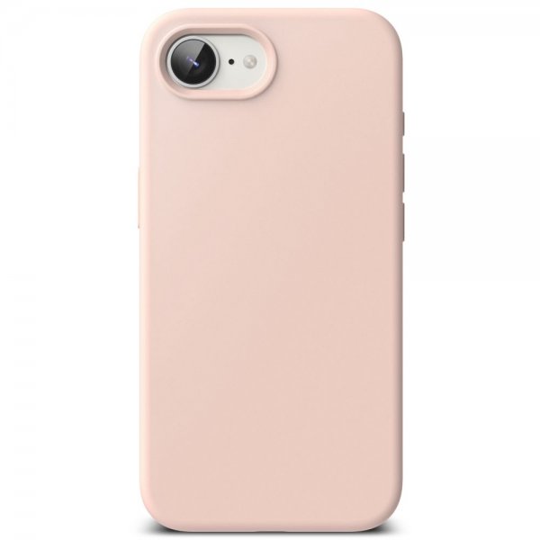 Ringke iPhone 16e/iPhone 17e Skal Silicone Magnetic Pink Sand