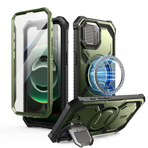Supcase iPhone 16e/iPhone 17e Skal ArmorBox MagSafe Grön