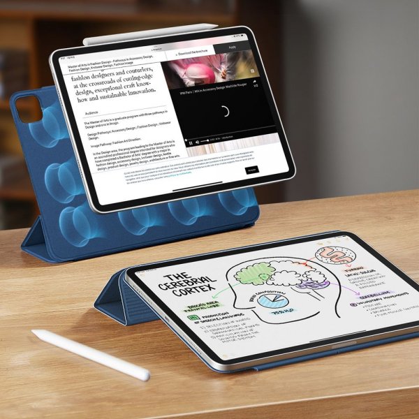 ESR iPad Pro 12.9 (gen 4/5/6)/iPad Air 13 (M2/M3/M4) Fodral Rebound Magnetic Blå