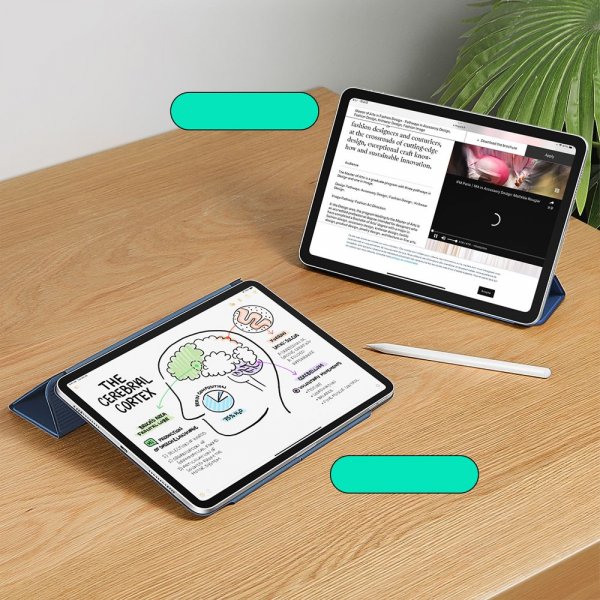 ESR iPad Pro 12.9 (gen 4/5/6)/iPad Air 13 (M2/M3/M4) Fodral Rebound Magnetic Blå
