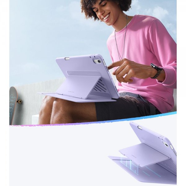 ESR iPad 10.9 (gen 10)/iPad 11 (A16) Fodral Flip Hybrid Lila