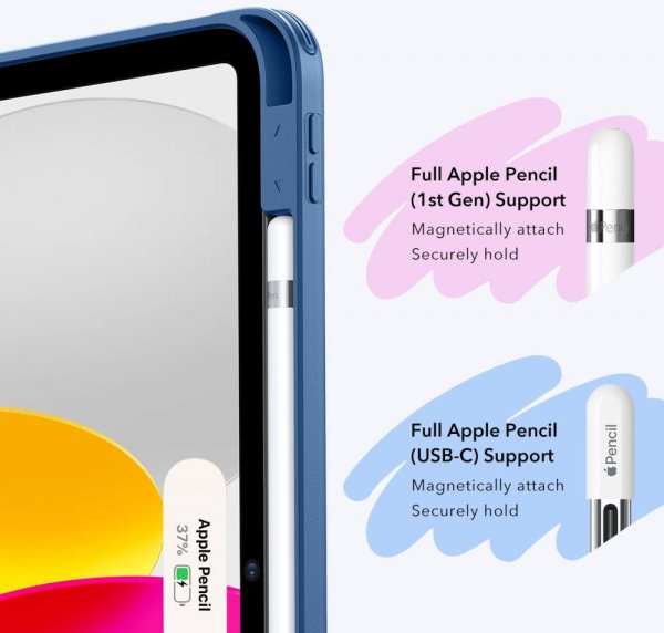 ESR iPad 10.9 (gen 10)/iPad 11 (A16) Fodral Flip Hybrid Mörkblå