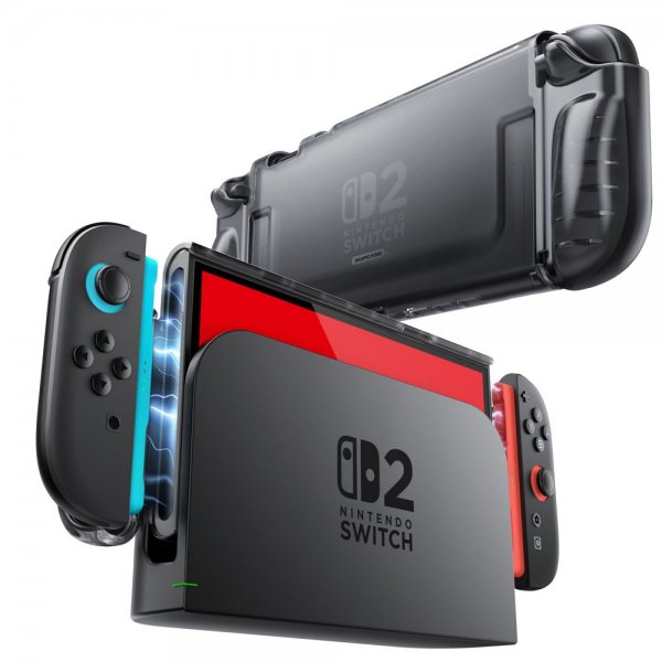 Supcase Nintendo Switch 2 Skal Crystal Transparent Svart