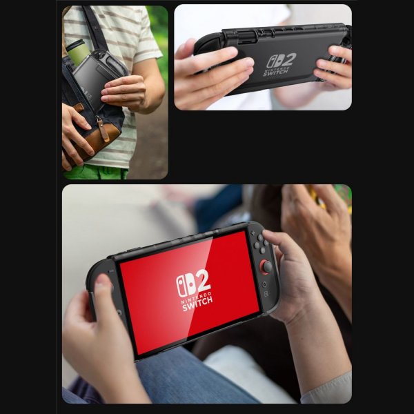 Supcase Nintendo Switch 2 Skal Crystal Transparent Svart