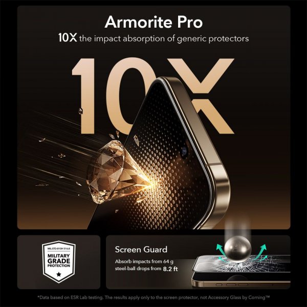 ESR iPhone 17 Pro Skärmskydd UltraFit Armorite