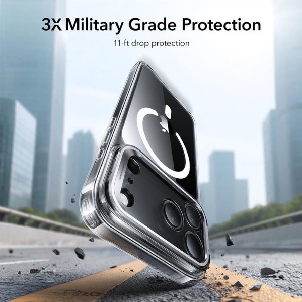 ESR iPhone 17 Pro Max Skal Classic Hybrid Kickstand MagSafe Transparent